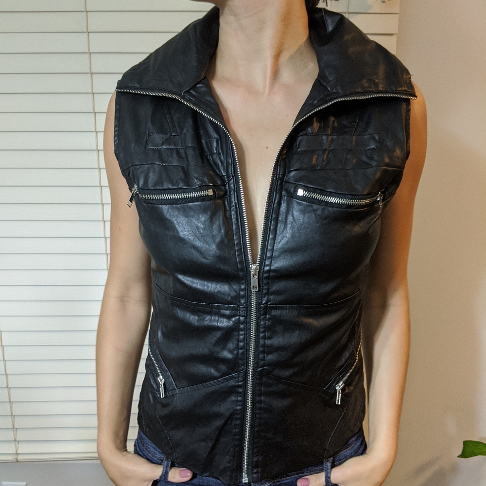 Vegan leather vest